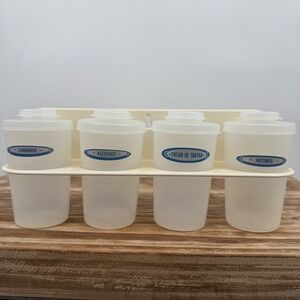 Vintage Tupperware Spice Rack Cinnamon Allspice Cream of Tartar‎ Nutmeg Shakers